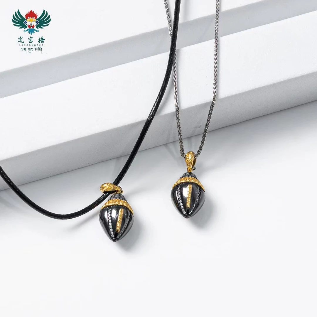 岚宫措 吊坠925银 冈仁波齐-擦擦一条多样性发货L125