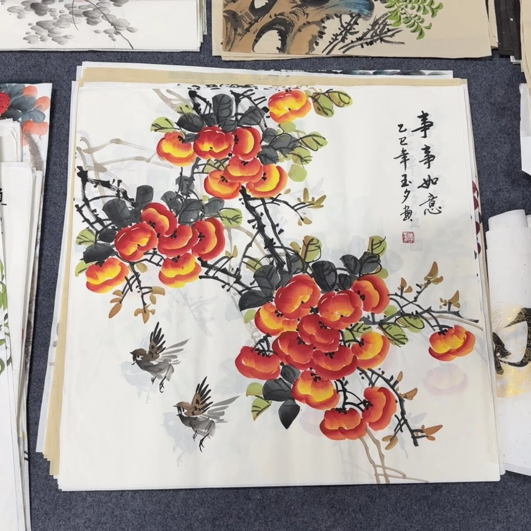 国画68×68手绘画画画