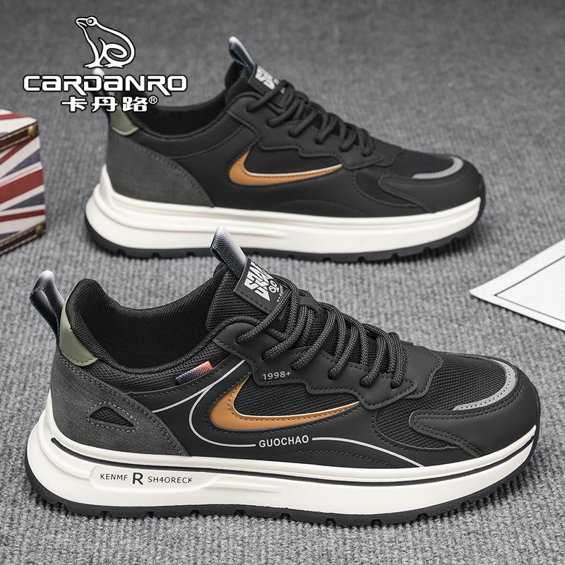 意大利卡丹路莆田男鞋夏季网面防滑跑步运动鞋男生休闲阿甘老爹鞋