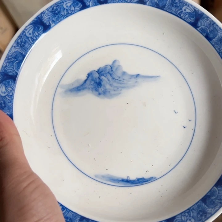 杯八寸手绘窝盘一个