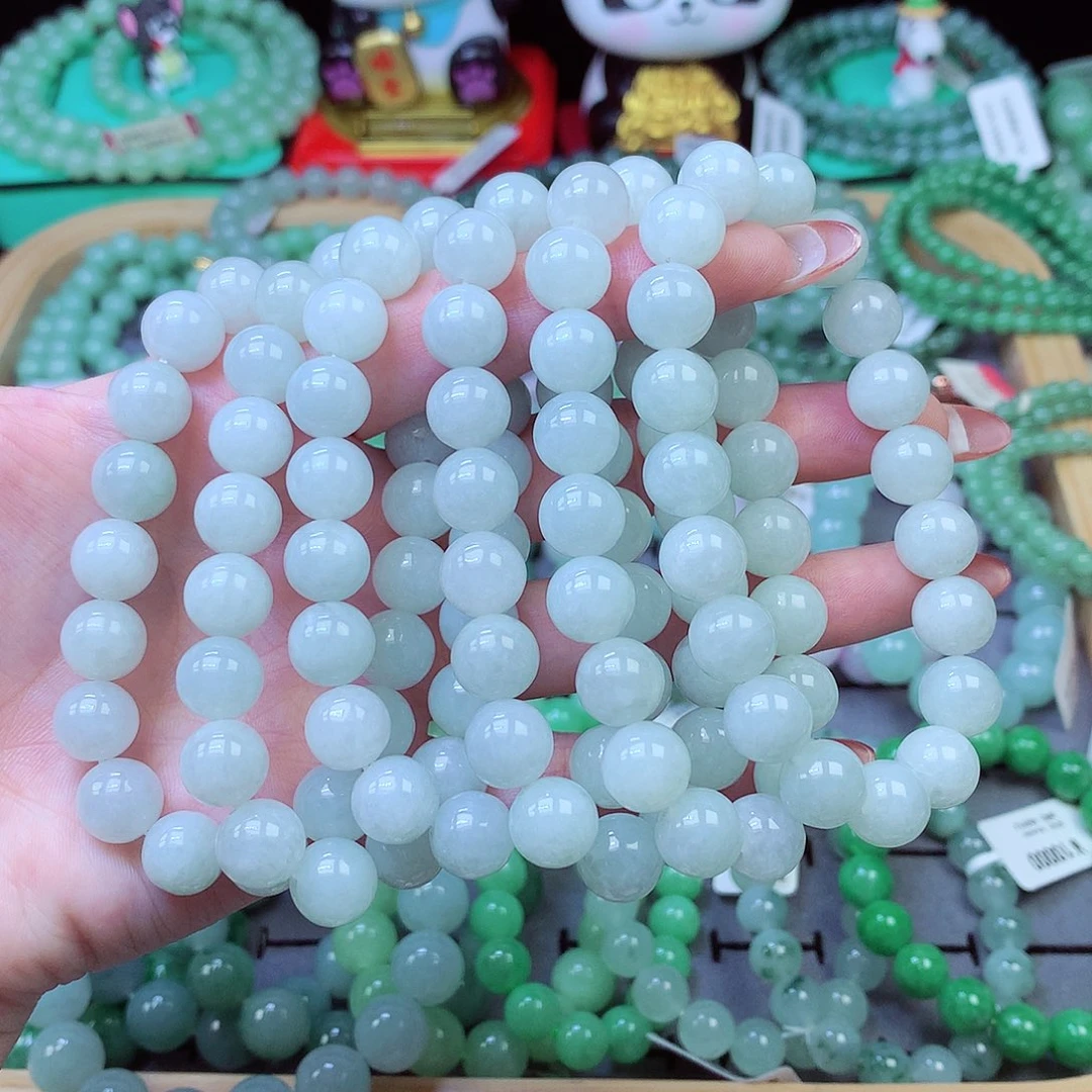 翡翠未镶嵌毛衣链12+