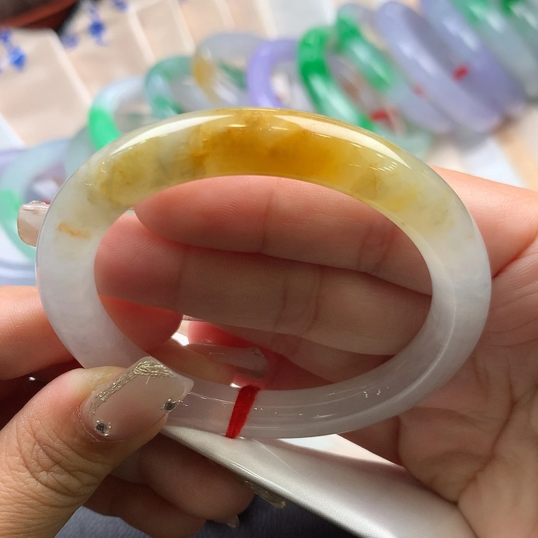 未镶嵌手镯翡翠53圆条