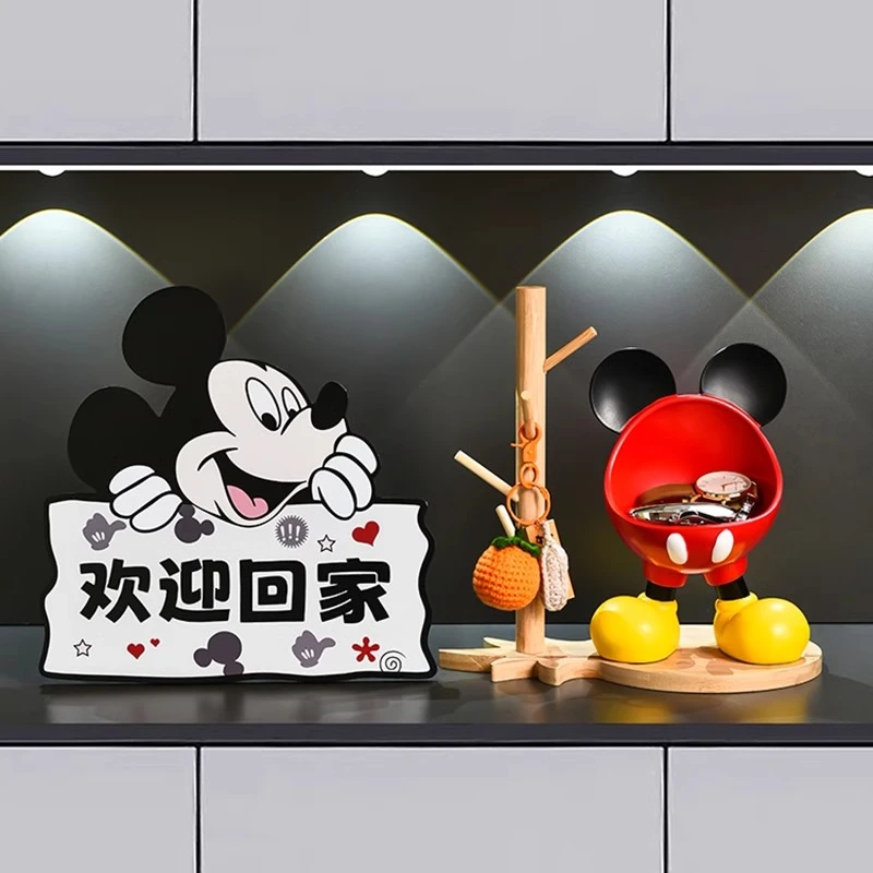 欢迎回家桌面摆台画创意米奇入户客厅电视柜上摆画卧室摆放式摆件