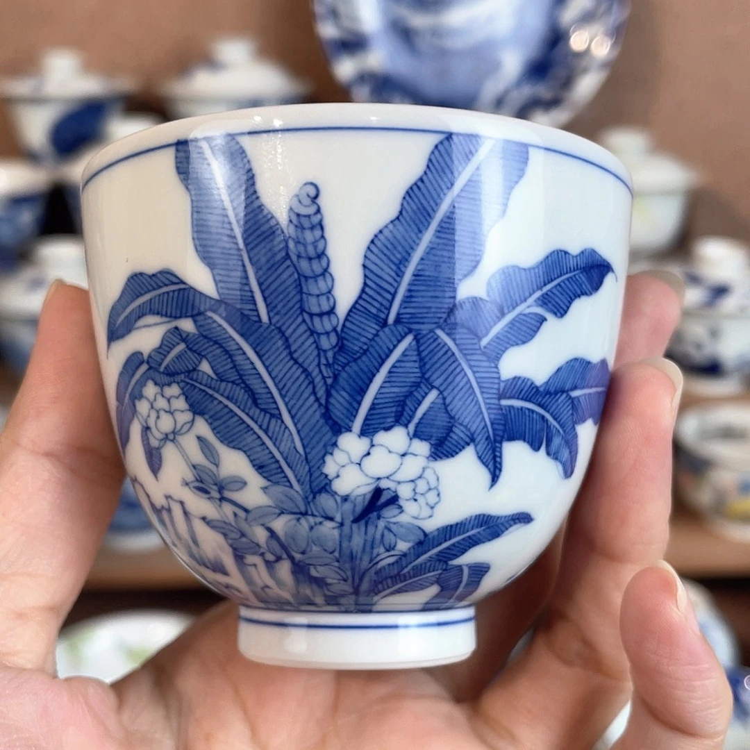 泥藝瓷梦蝶恋花直口杯