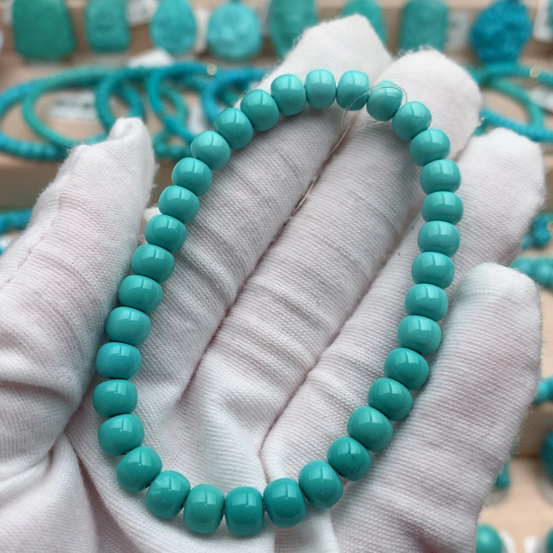 绿松石未镶嵌珠宝奇石6.5mm