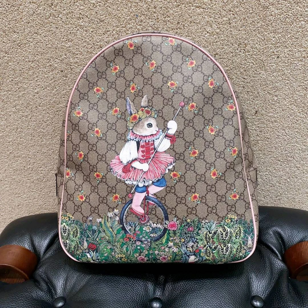 99新 GUCCI/古驰 GUCCI限量款兔子背包书包