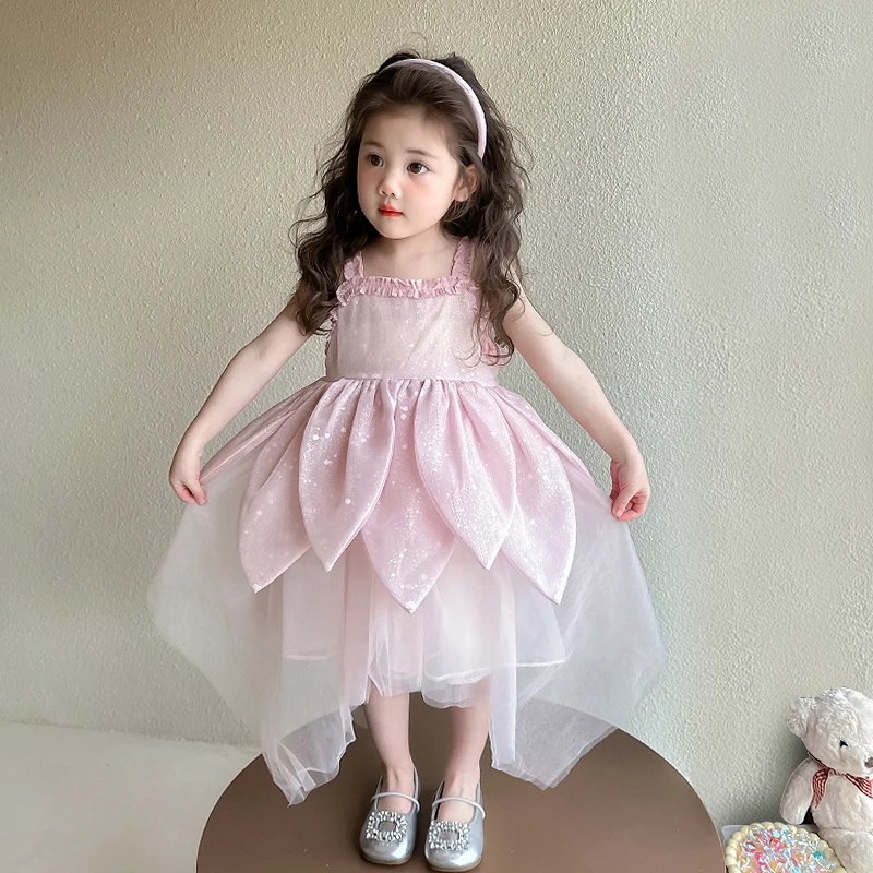 女童哪吒网纱裙2025新款夏季洋气儿童甜美连衣裙夏款花仙子公主裙