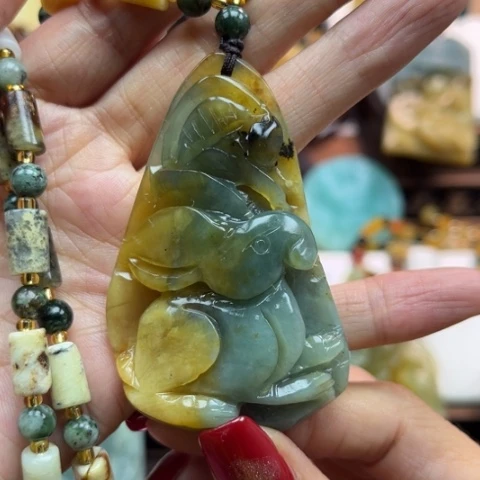 岫玉挂件未镶嵌挂件