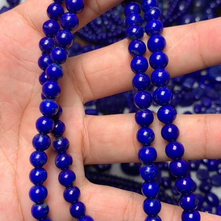 青金石未镶嵌6.5mm佛链3圈