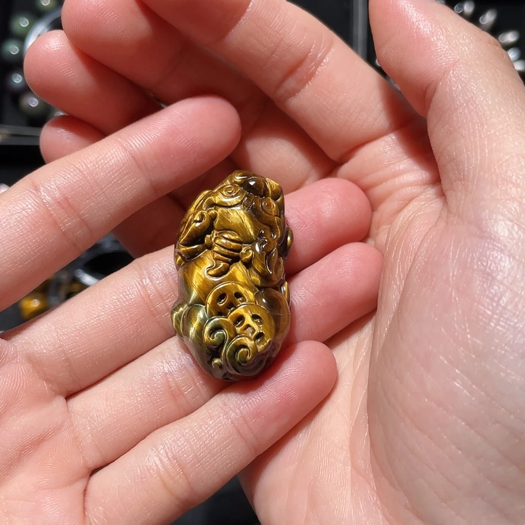 小***了木变石（虎睛石）未镶嵌吊坠(不含链)