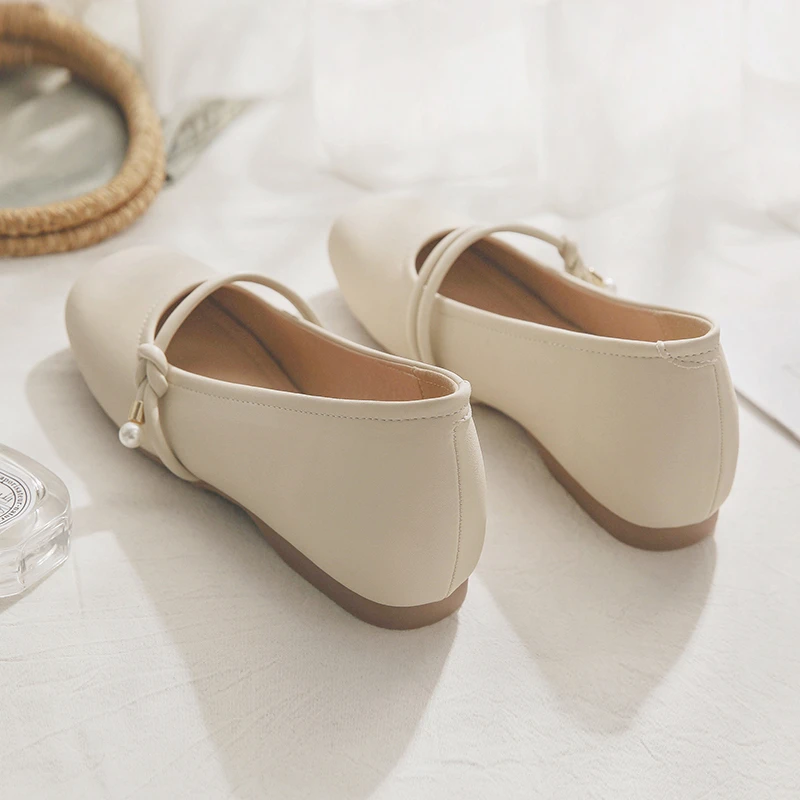 羊皮版~小个子内增高晚晚鞋温柔法式浅口绝美配裙子的单鞋女夏