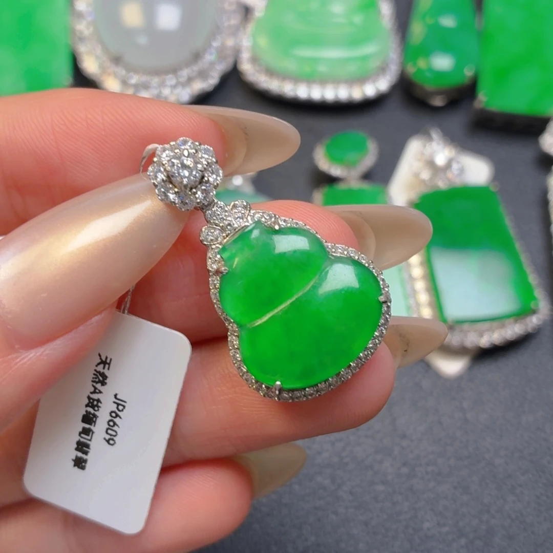 翡翠银S925镶嵌颈饰