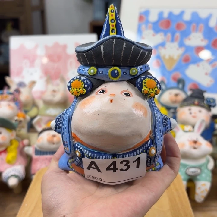 陶土手捏陶艺摆件纯手工