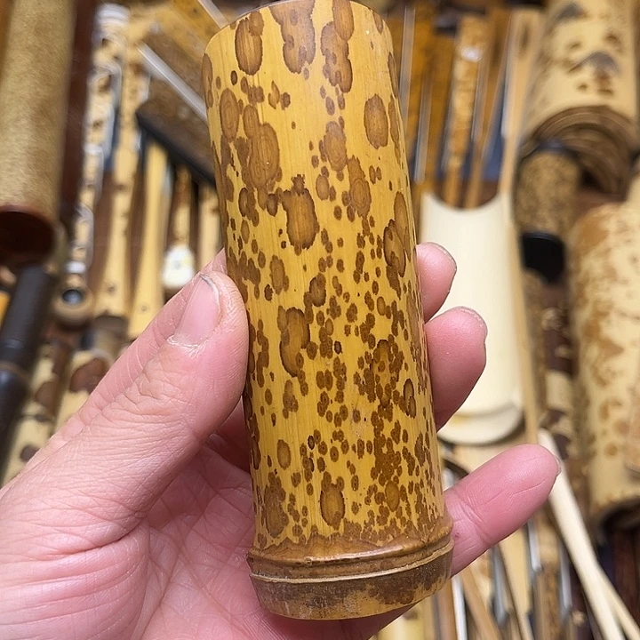 闪****扇子梅妃竹迷你带竹节茶则