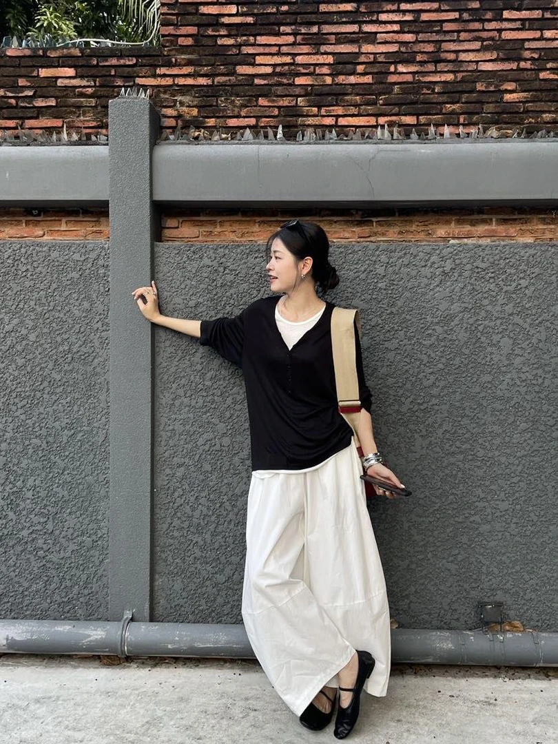 松紧百搭不挑人灯笼裤