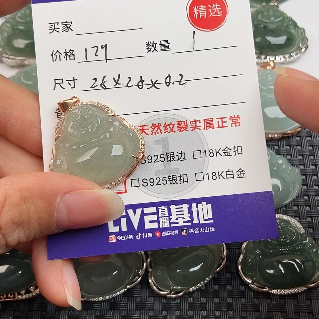 翡翠银S925镶嵌颈饰