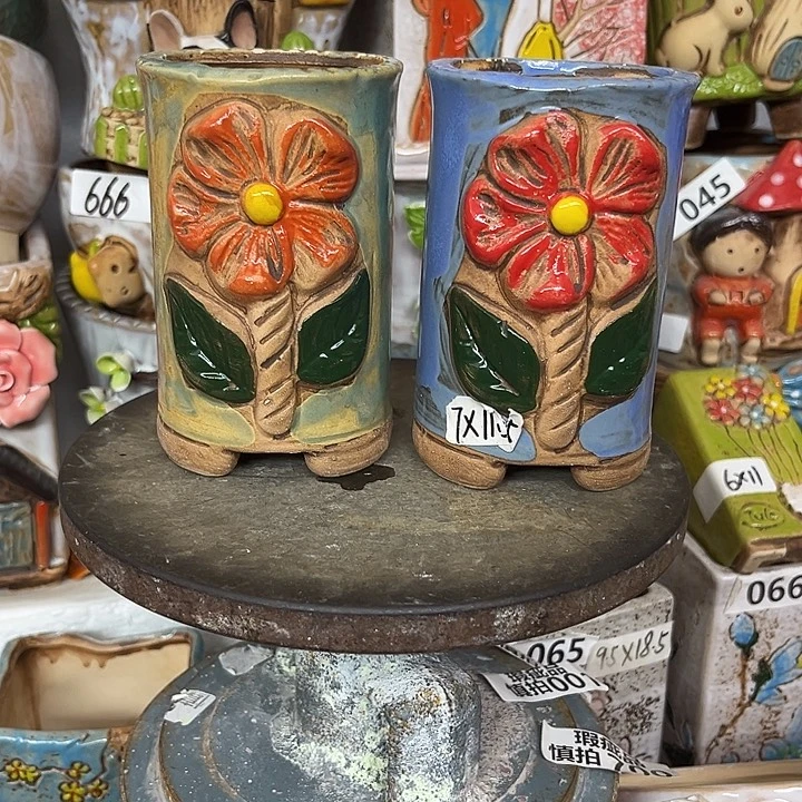 粗陶材质多肉花盆