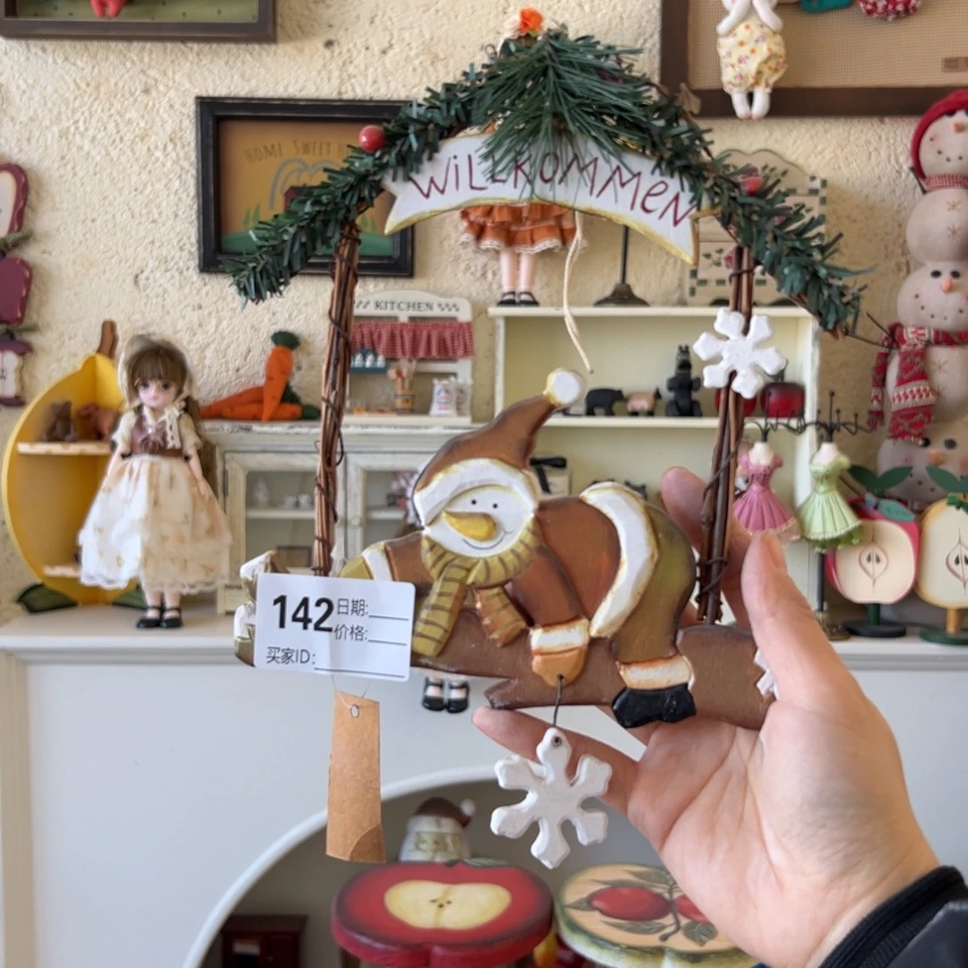 木默认微瑕微脏！外贸样品摆件挂件142