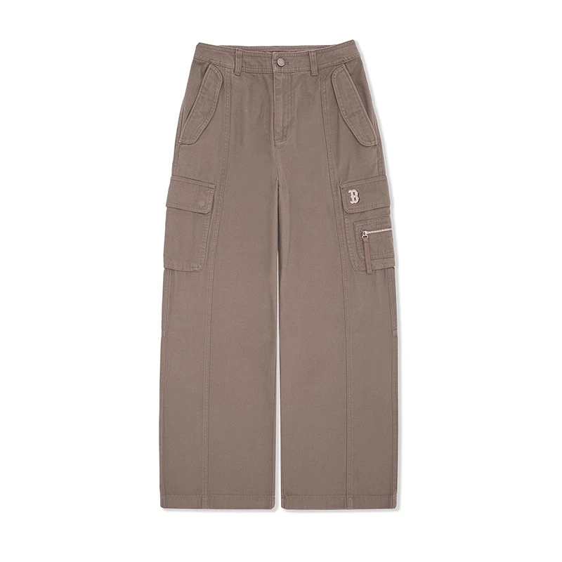 MLB官方 女款时尚运动百搭复古水洗工装阔腿裤25冬新款 3FWPB1756