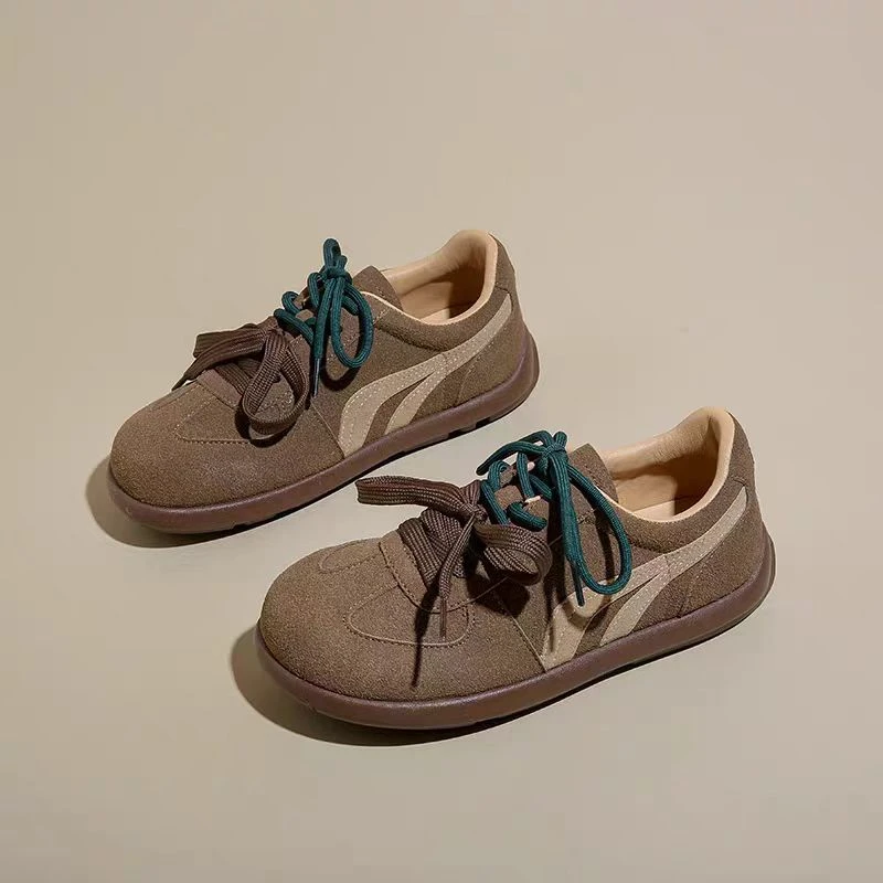 复古德训鞋女冬季网红新款鞋平底板鞋休闲运动鞋阿甘鞋 2860