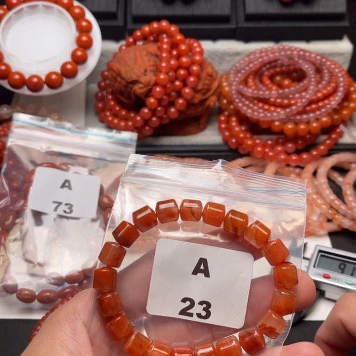 未镶嵌多样性发货默认微瑕称重10m m南红玛瑙