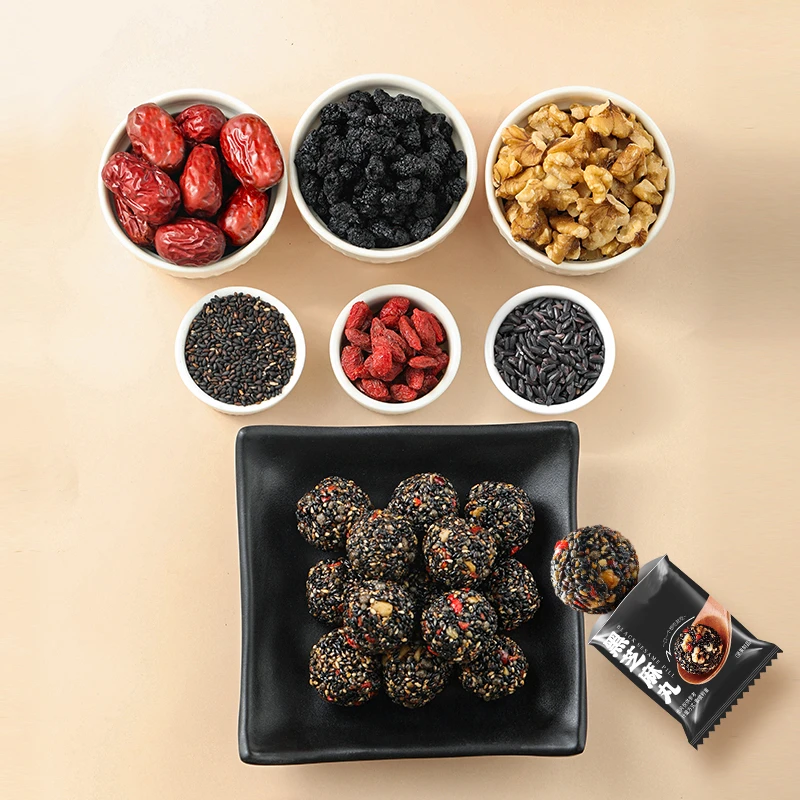 壹得利黑芝麻丸核桃球仁桑葚健康点心小吃手工办公网红休闲零食