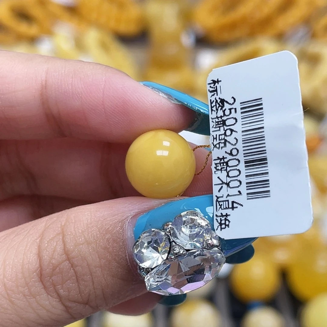 蜜蜡未镶嵌珠宝奇石10.8mm圆珠