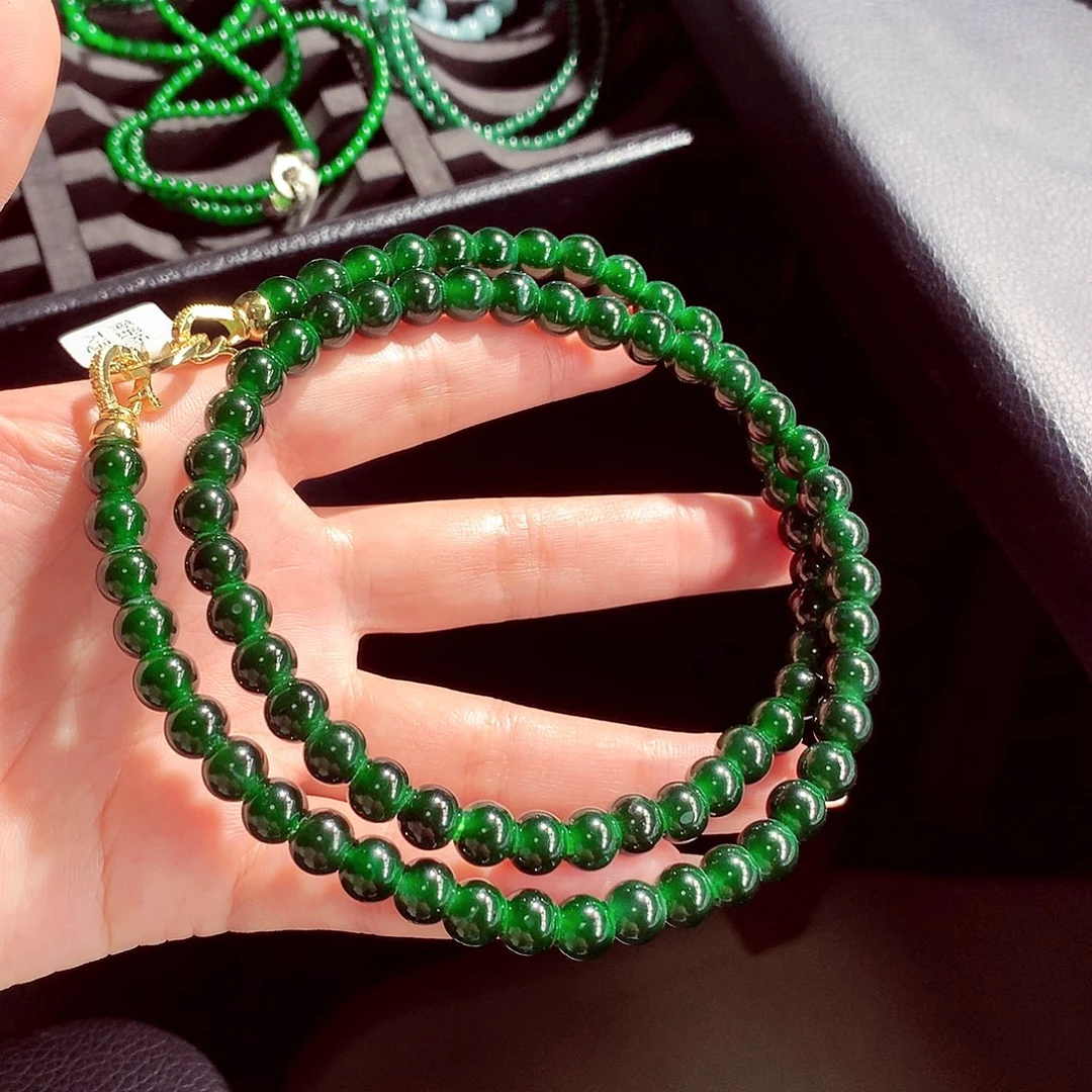 翡翠未镶嵌毛衣链