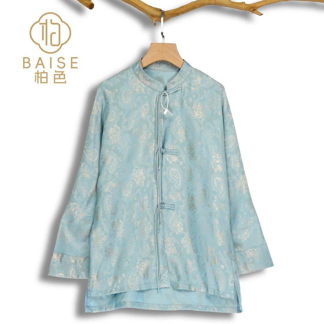 中式套装传统改良设计春季气质女装宽松上衣+裤子套装1520