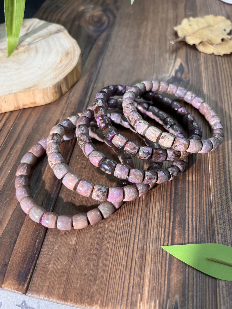 【大美】南非老矿 舒俱来春带彩直切手串@多样性发其一