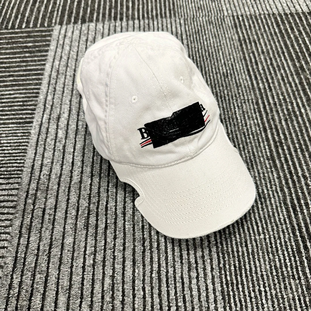99新 Balenciaga/巴黎世家 g可乐胶带缺口棒球帽 鸭舌帽 S码