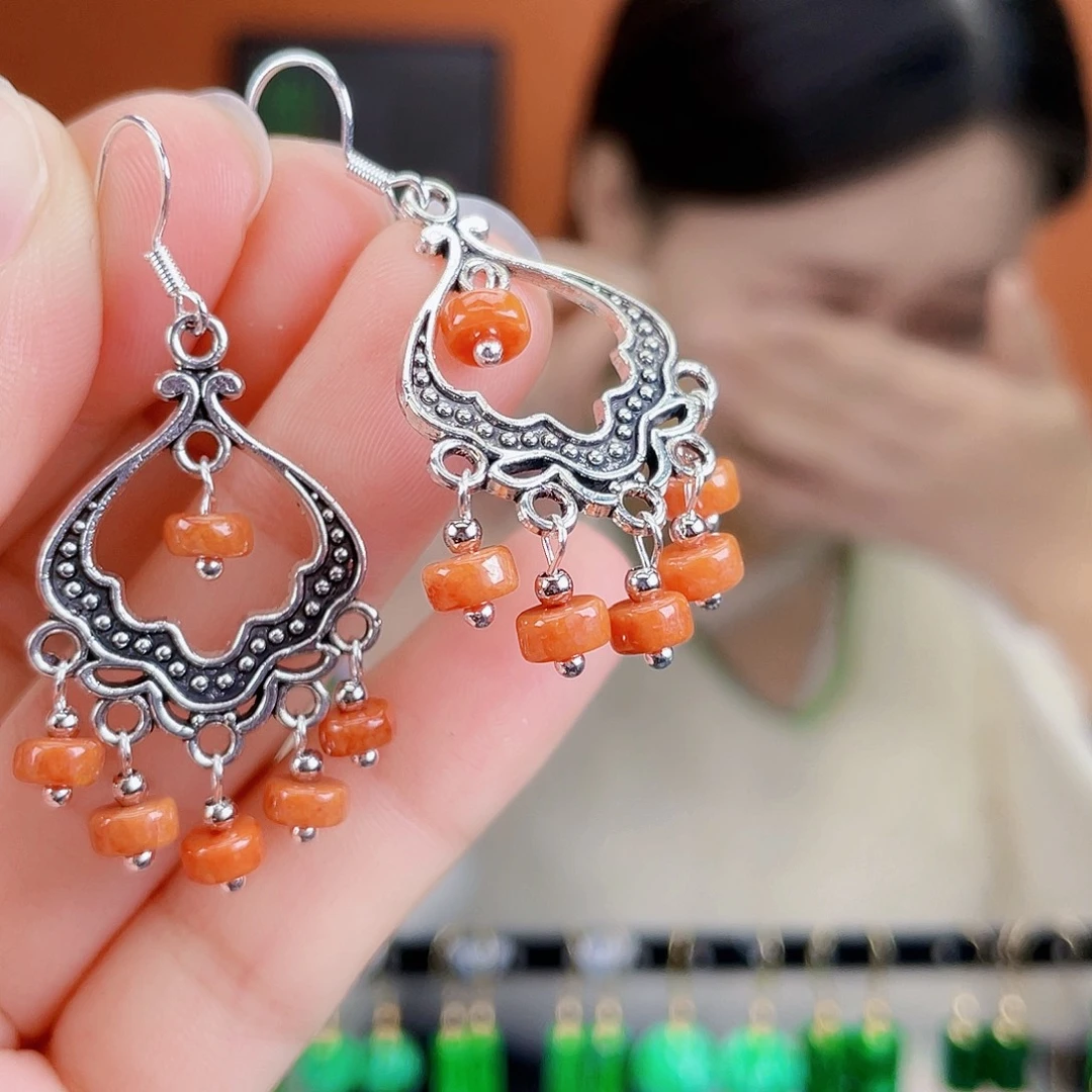 翡翠未镶嵌耳饰饰品