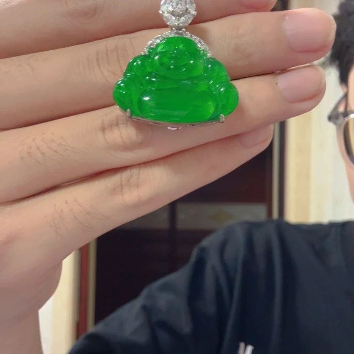 翡翠银S925镶嵌颈饰吊坠