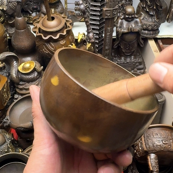 原矿 风魔铜藏收铜摆件