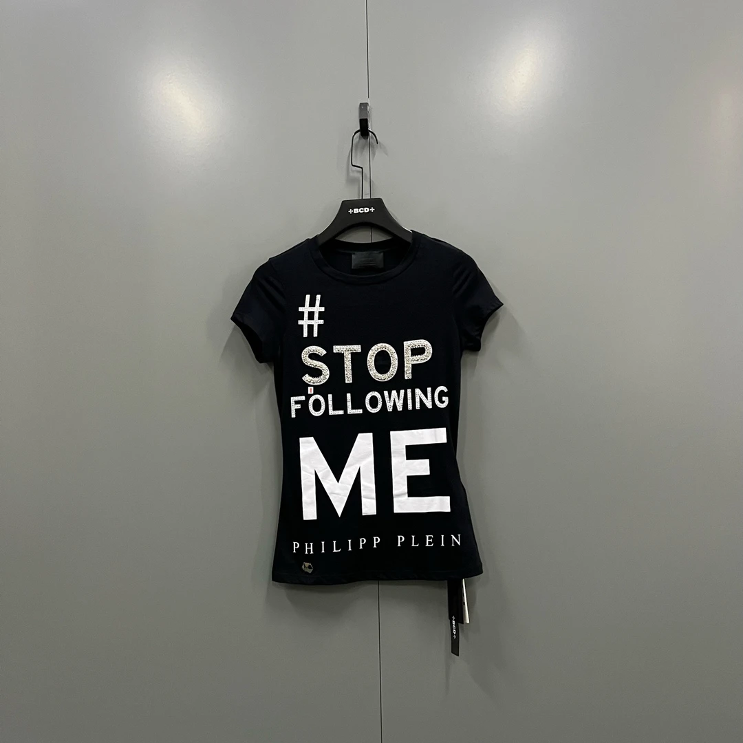 未使用 maje (ll) PHILIPP PLEIN PP 水钻字母短袖 S码/019169