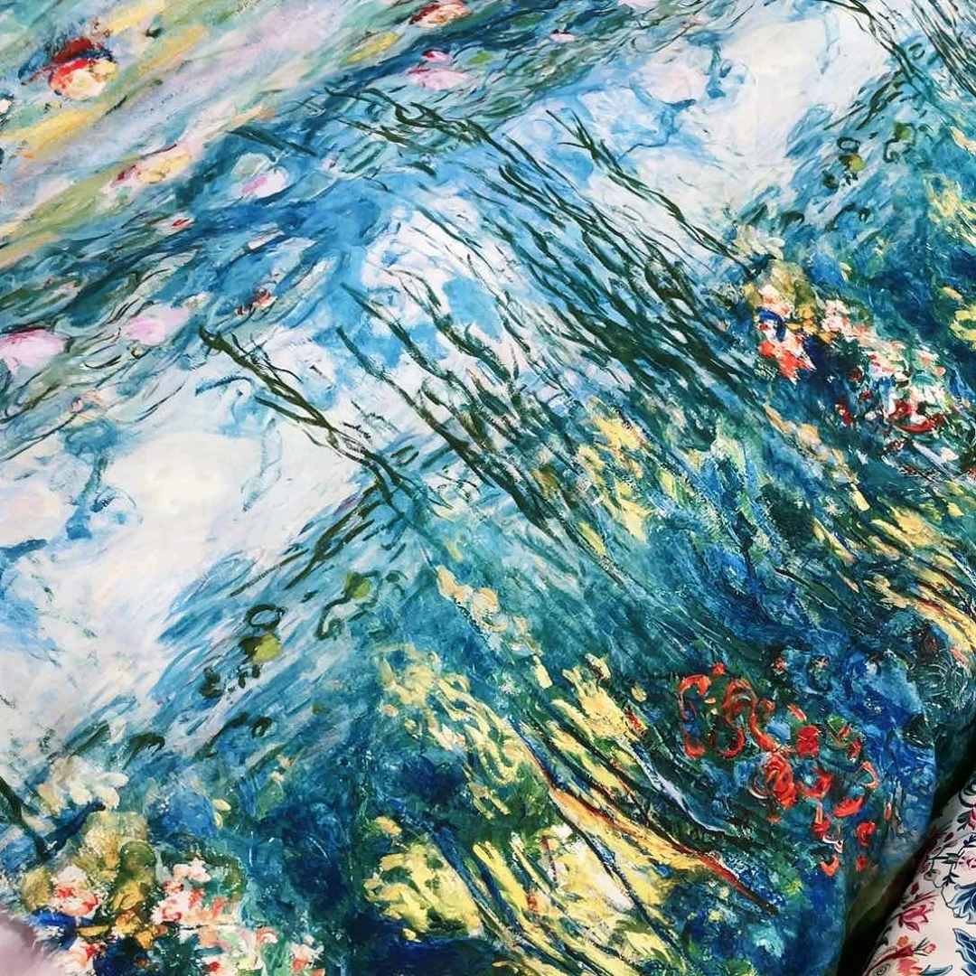 一米价数码人棉贡缎1.5米宽果子布艺地卷