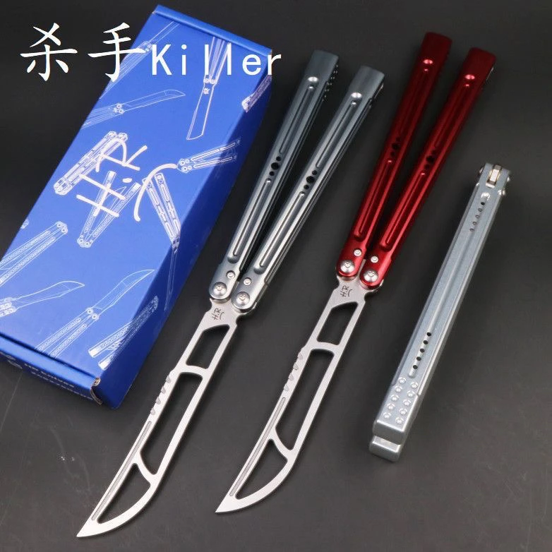 杀手Killer 好人原创 7系铝合金柄玻璃音 balisong花式玩具未开刃