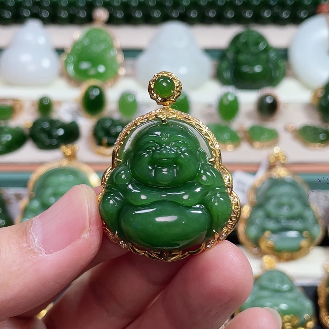 和田玉（碧玉）未镶嵌颈饰30mm