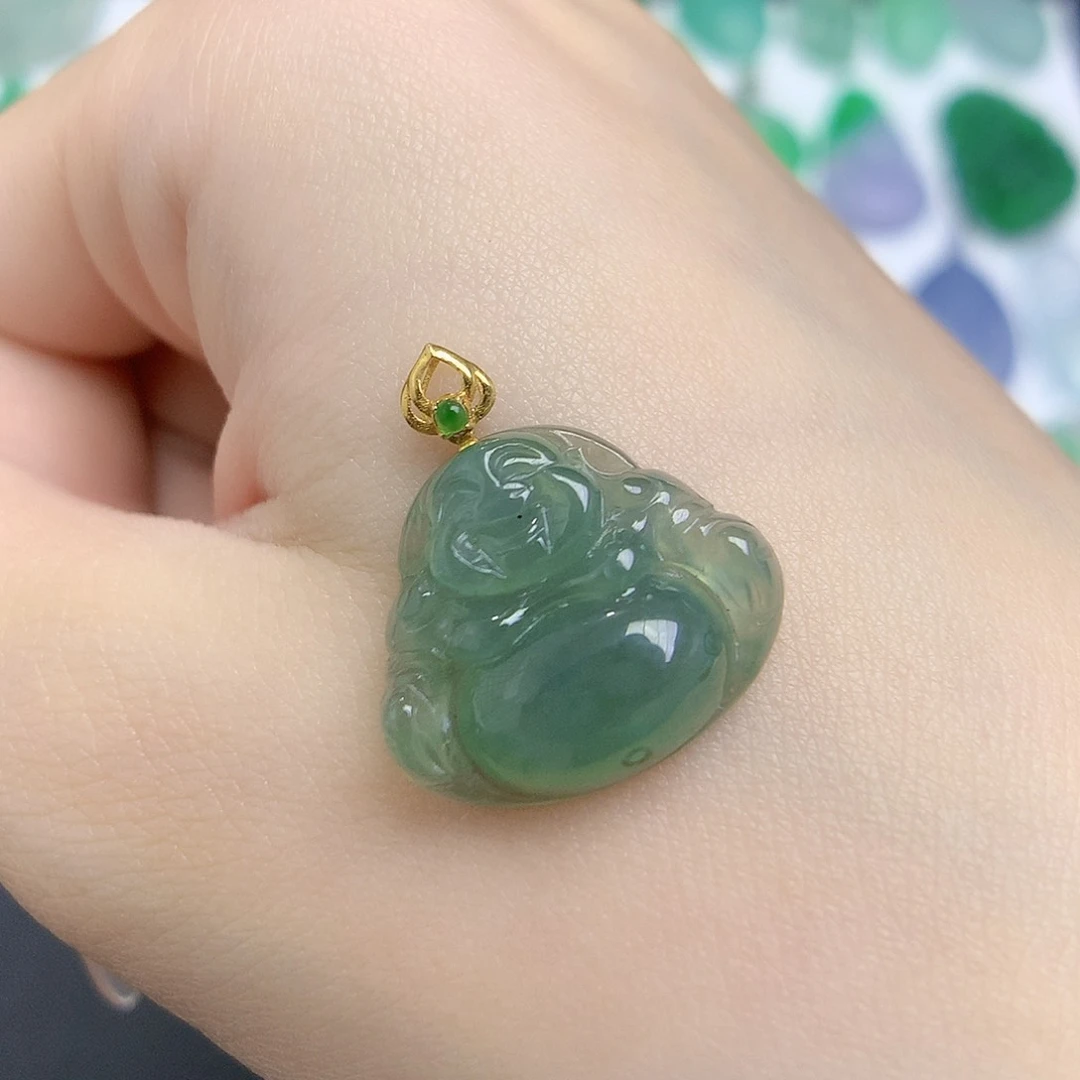 翡翠颈饰18K金镶嵌888888888888