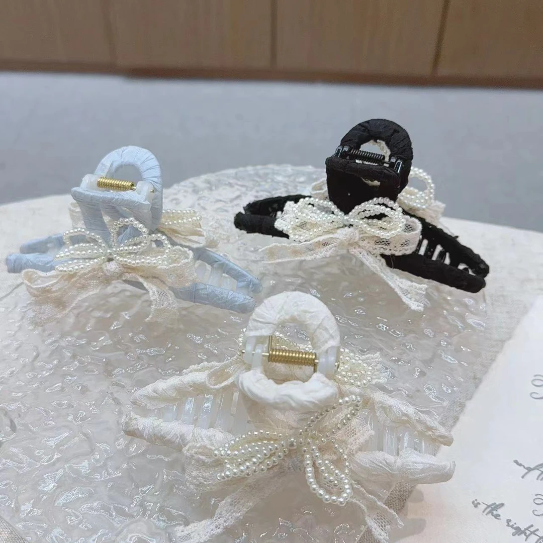 A-362百搭气质潮流发饰肠圈 抓夹蓝色款一个