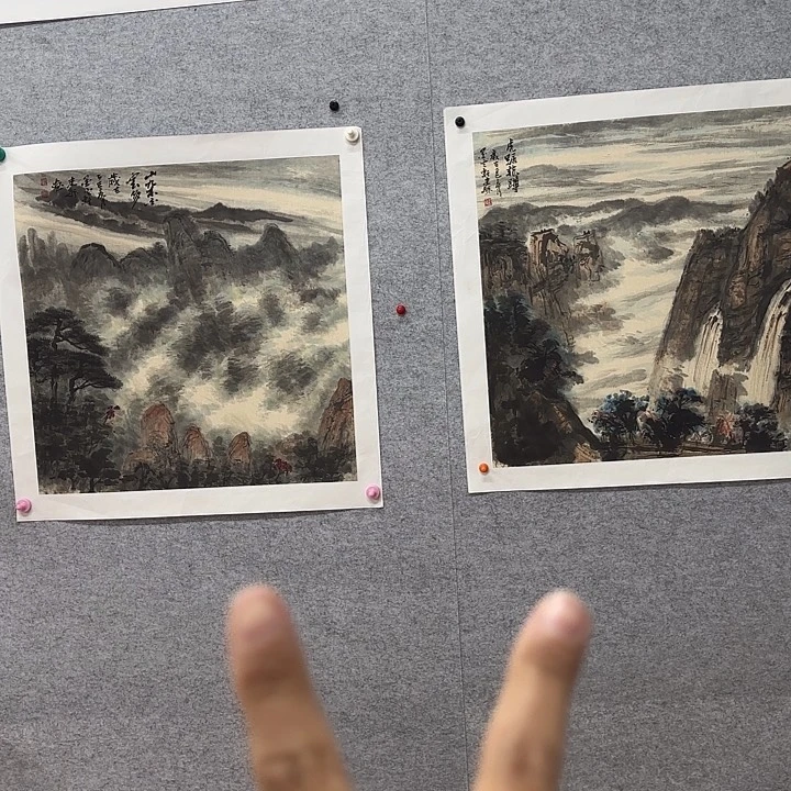 用***3国画花鸟等图案为一体