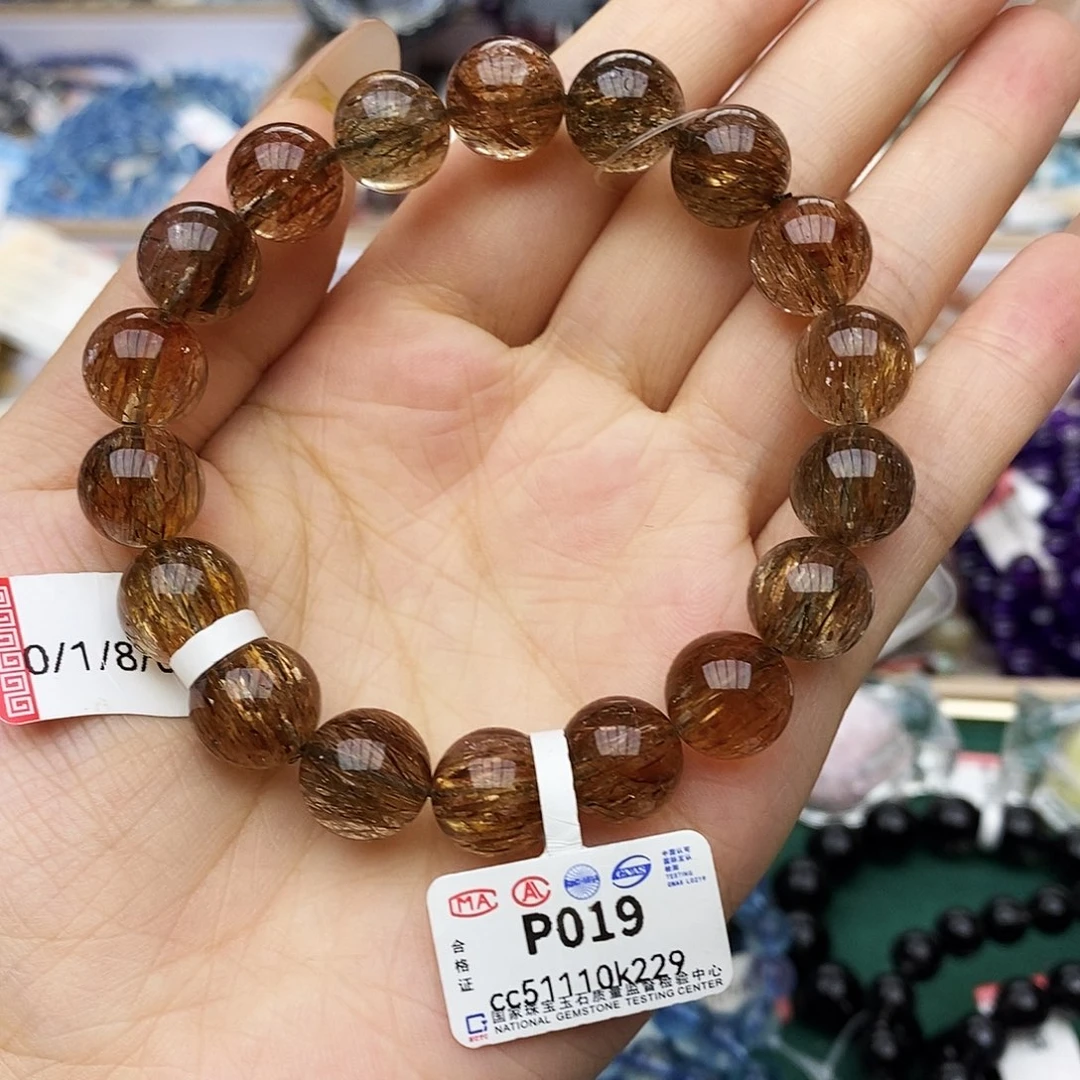 水晶手链未镶嵌P019 黑金超 12m+