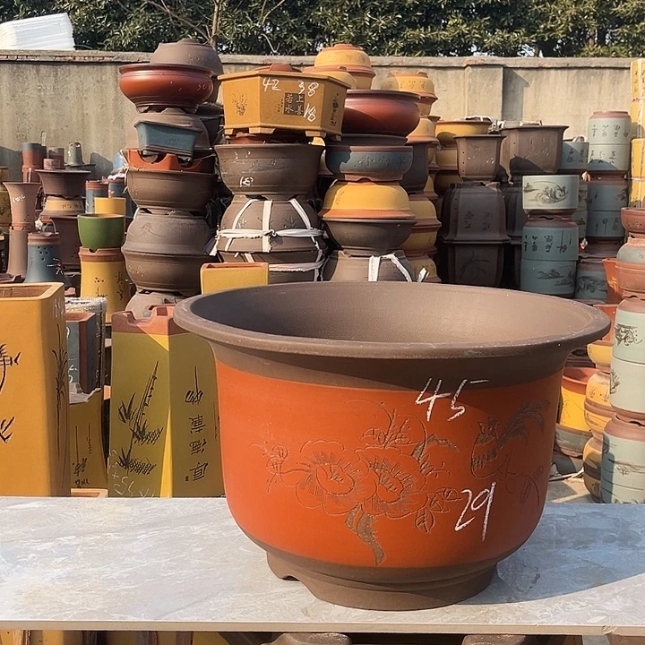 紫砂紫砂花盆盆栽