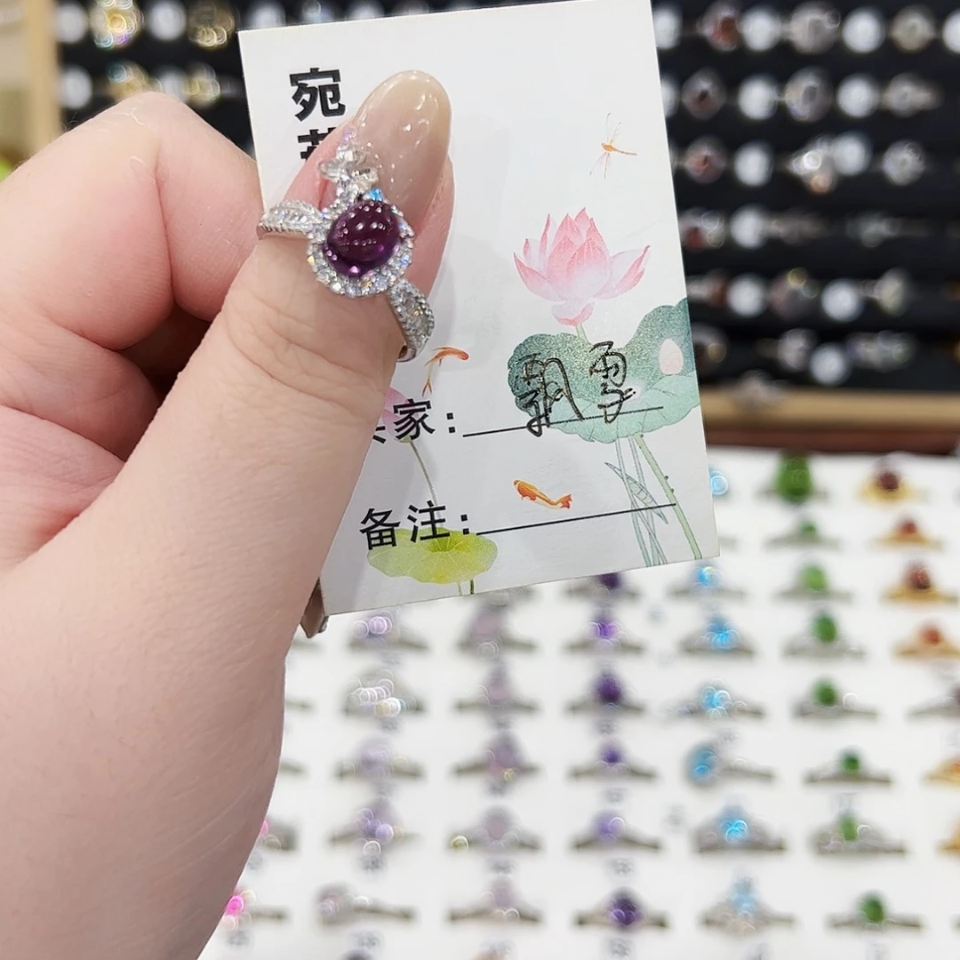 水晶戒指银S925镶嵌?****?戒指