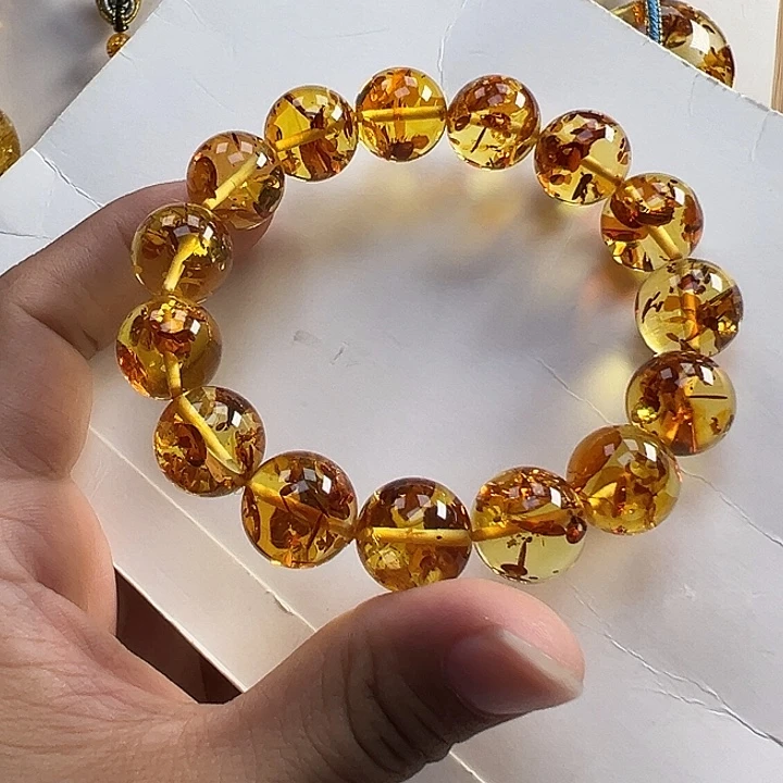 琥珀(花珀)未镶嵌项圈