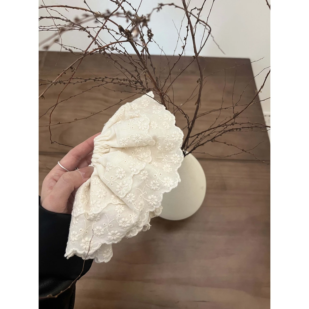 L-2510#花朵刺绣大肠发圈甜美爆棚~