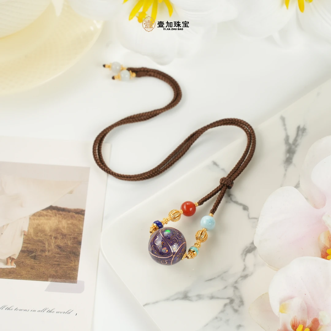 壹加师姐|手工设计大漆紫窃曲纹多样性发一1009FA