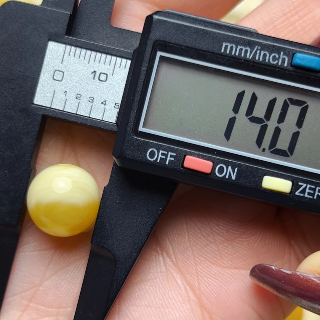 蜜蜡裸石未镶嵌14mm单珠