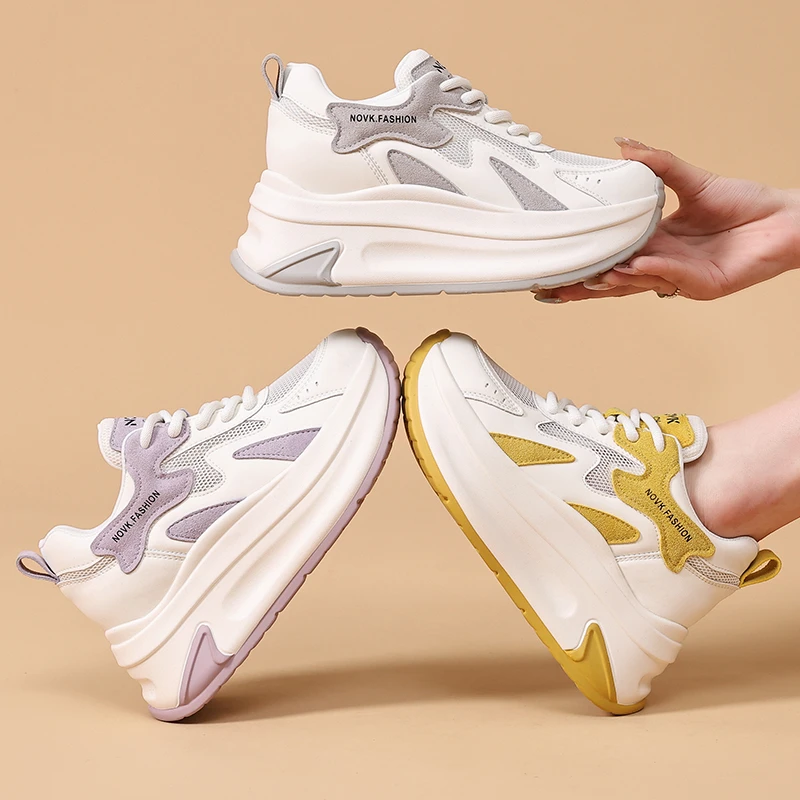 巴巴克2025夏季新款休闲透气增高时尚休闲鞋时尚阿甘鞋厚底鞋子