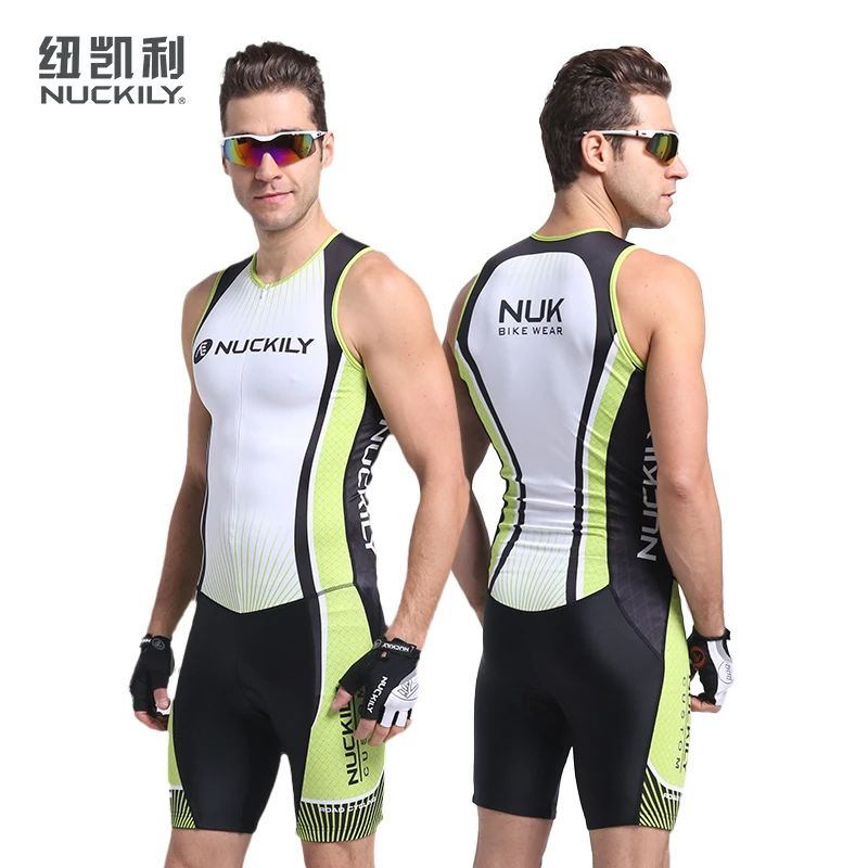 铁人三项服装防晒透气背心连体泳衣骑行服跑步比赛专业服套装